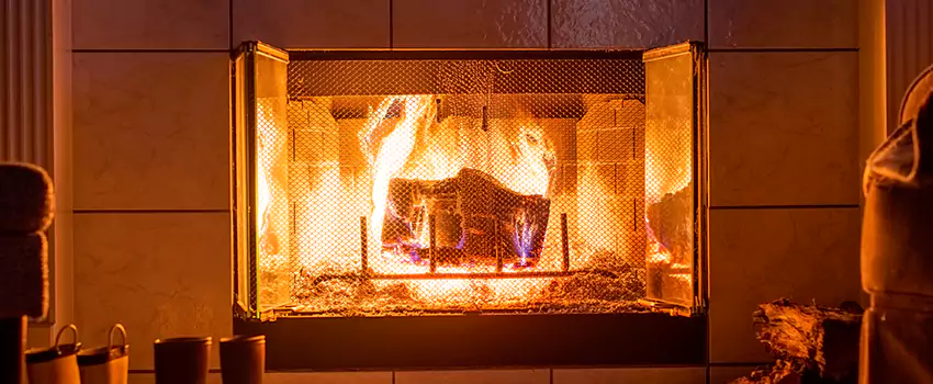 Mendota Hearth Landscape Fireplace Installation in Lake in the Hills, Illinois